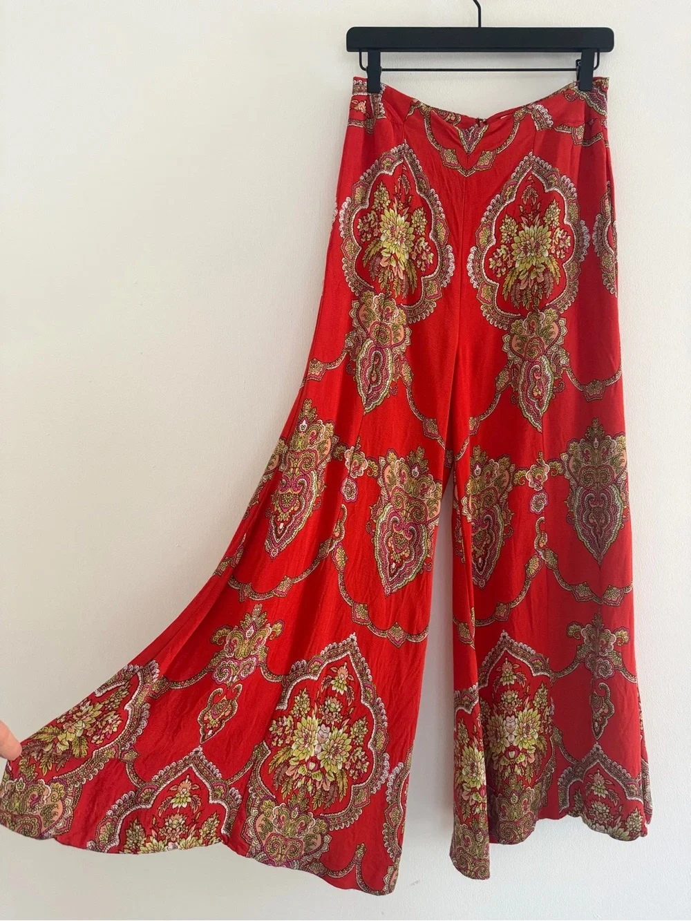 Anthropologie Boho Paisley Wide-Leg Palazzo Pants